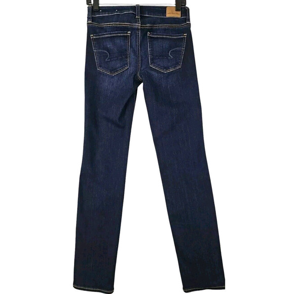 American Eagle~Woman Size 4~Blue Denim Dark Wash Ne(x)t Level StretchSkinny Jean - Picture 10 of 11